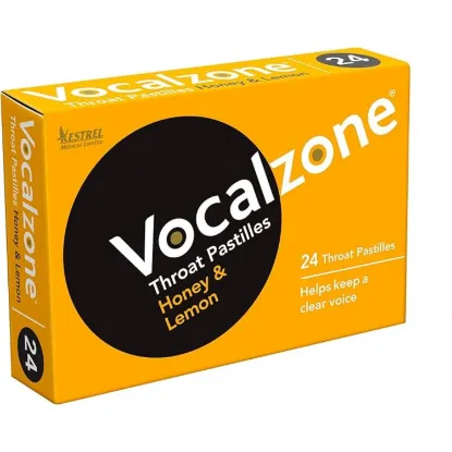 Picture of VOCALZONE THROAT PASTILLES - HONEY & LEMON