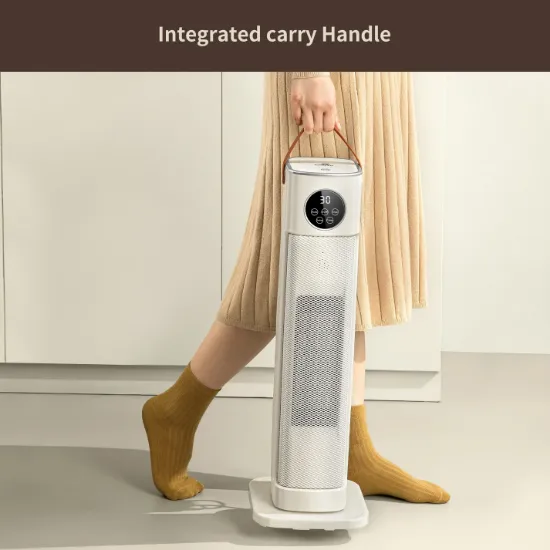 Picture of Houszy PTC Ceramic Tower Heater 2000W – Oscillating Fan Heater with Thermostat 16–35°C, Gold