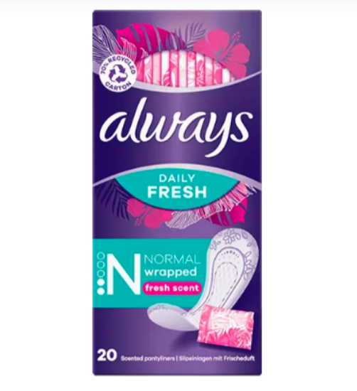 Picture of Always Dailies Singles to Go Panty Linersx20ct