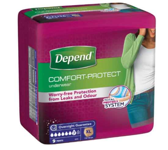 Picture of DEPENDS FEMALE EXTRA LARGE 9s